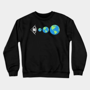 Earth Within an Eyeball Crewneck Sweatshirt